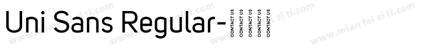 Uni Sans Regular字体转换